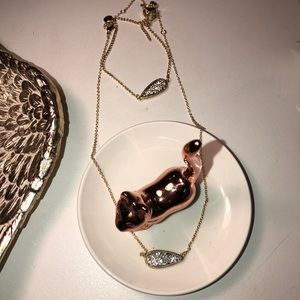 Gorgeous gold sequin necklace and bracelet
